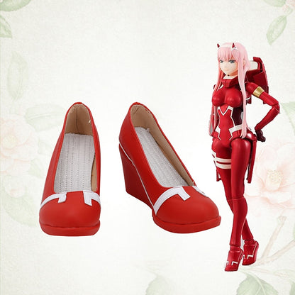 Darling In The Franxx Zero Two Code 02 Red Anime Cosplay Boots