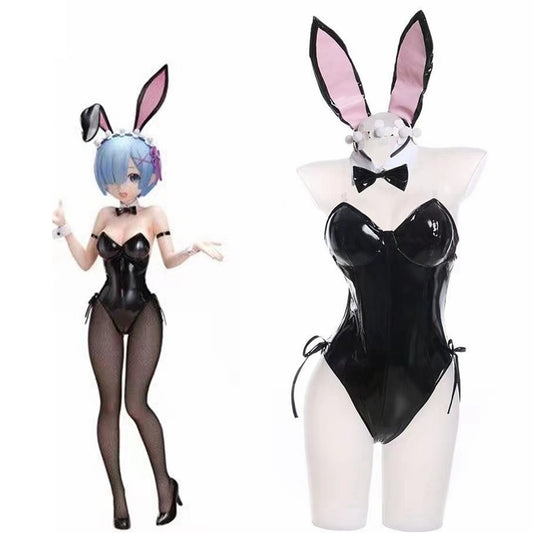 Unisex Anime Cos Ram Rem Bunny Girl