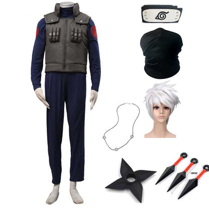 Hatake Kakashi Cosplay Naruto Unisex Kids Adult