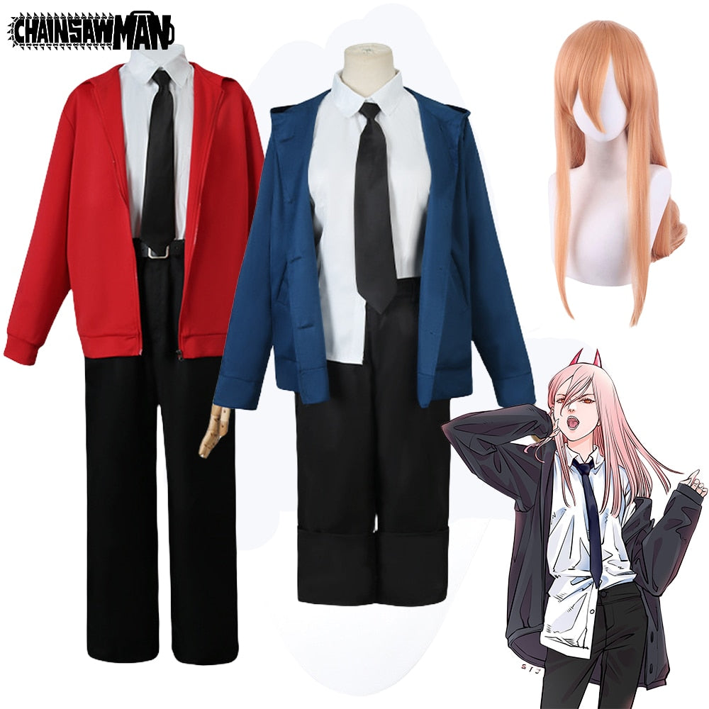 Power Cosplay Chainsawman Blue/Red Jacket