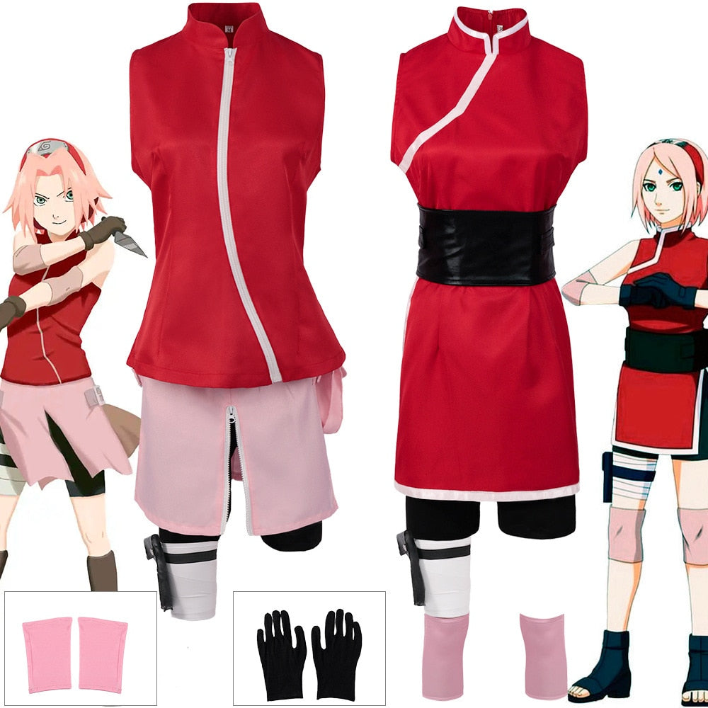 Haruno Sakura Naruto Shippuuden Cosplay Costume