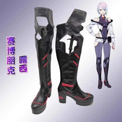 Lucy Cosplay Shoes Cyberpunk: Edgerunners PU Leather Shoes