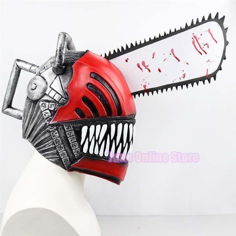 LATEX Chainsaw Man Cosplay Denji Mask Mask Helmet