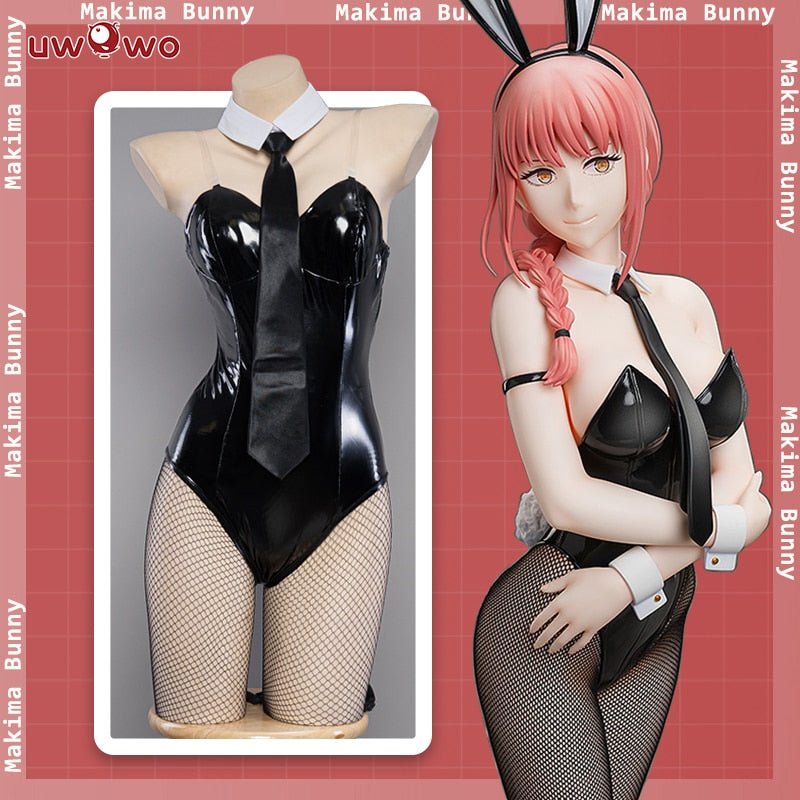 Chainsaw Man Makima Cosplay Bunny Suit Leather Jumpsuit - YouNameIt Anime