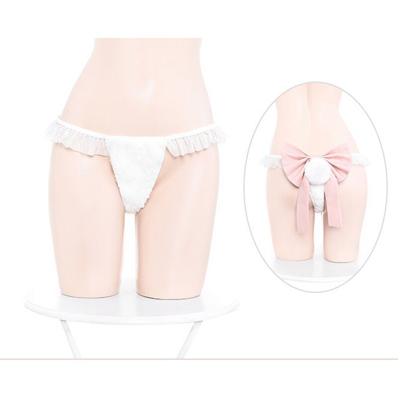 Cute Plush Snow Bunny Girl Warm Underwear - YouNameIt Anime