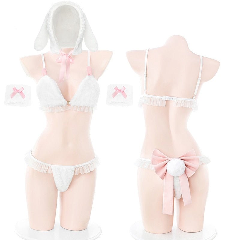 Cute Plush Snow Bunny Girl Warm Underwear - YouNameIt Anime